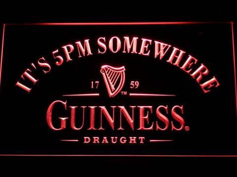 Guinness Draught It's 5pm Somewhere LED Neon Sign